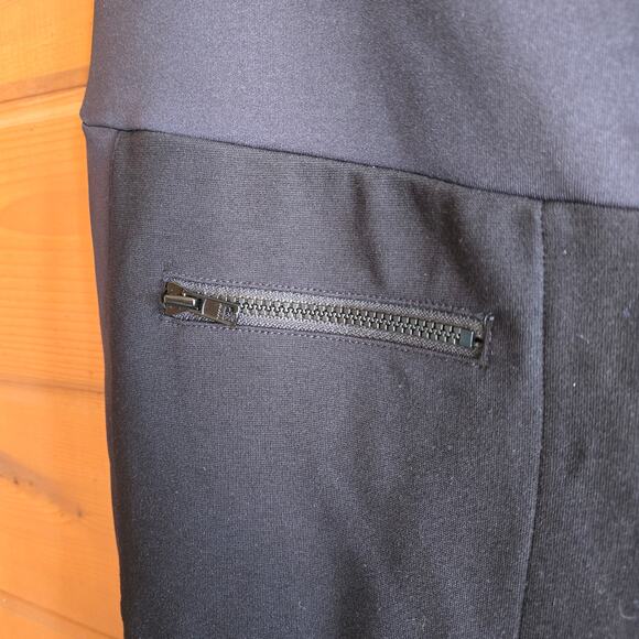 Cabi #4323 Tuxedo Legging Black Zip Pocket Pull On Pant High Waist Ankle Ponte - Picture 4 of 5